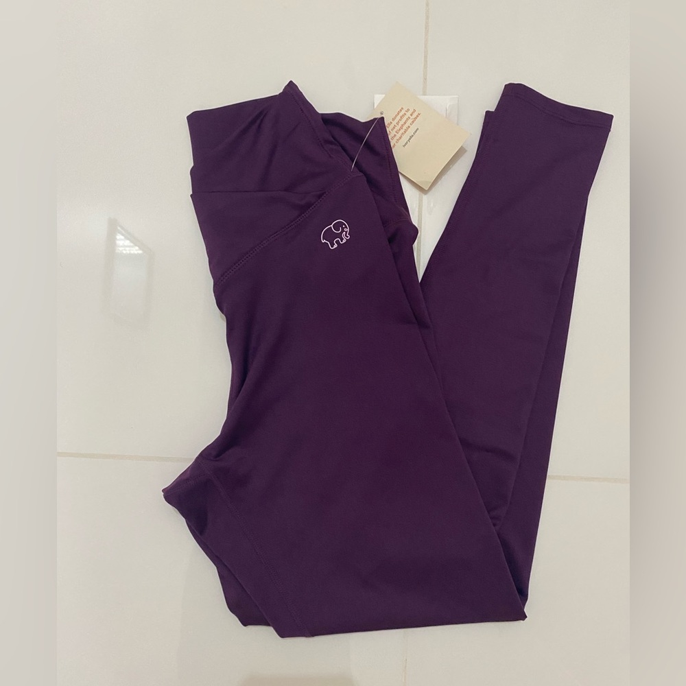 IVORY ELLA high-rise purple small leggings